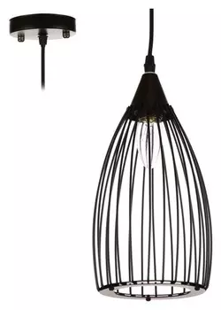 Светильник "Брета" 1х40вт E27 черный 15х15х120 см.