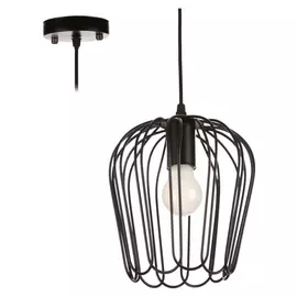 Светильник "Цветок" 1х40вт E27 черный 20х20х120 см.