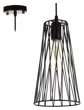 Светильник "Конус малый" 1х40вт E27 черный 17х17х120 см.