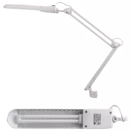 Светильник настольный "Дельта 1", на струбцине, люминесцентный, 11 Вт, серый, высота 70 см, G23