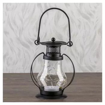 Светильник настольный "Лампа" LED 1хcr2032 черный 10х7х13см