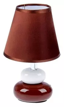 Светильник настольный "Сад камней" коричнево-белый