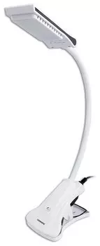 Светильник настольный SONNEN OU-138, на прищепке, светодиодный, 5 Вт, белый