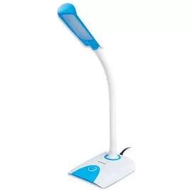 Светильник настольный SONNEN OU-146, на подставке, светодиодный, 4 Вт, белый / синий