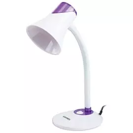 Светильник настольный SONNEN OU-607, на подставке, цоколь Е27, белый / фиолетовый