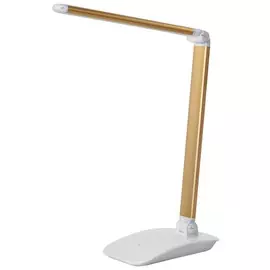 Светильник настольный SONNEN PH-3607, на подставке, светодиодный, 9 Вт, алюминий, белый / золотистый