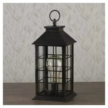 Светильник настольный "Старинный фонарь" LED 3хааа 14,3х14,3х32см
