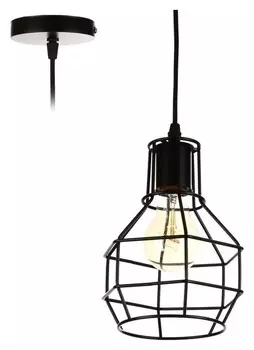 Светильник "Ортико" 1х60вт E27 черный 13х13х100 см.