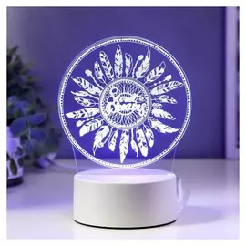 Светильник "Перья" LED RGB от сети 13х14,5 см