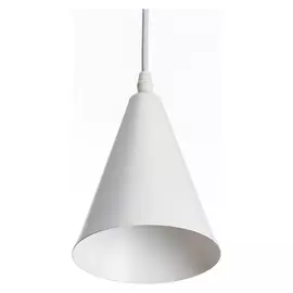 Светильник подвесной "Конус" 1x40вт E27 белый 12х12х16-96 см