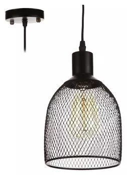 Светильник "Полушар" 1х40вт E27 черный 16х16х120 см.