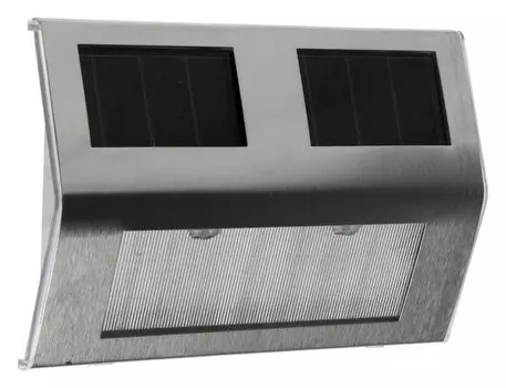 Светильник уличный накладной, 14 х 2.5 X 9,5 см, Ip44, солн. батарея, 2 Led, белый