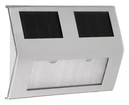 Светильник уличный накладной, 14 х 2.5 X 9,5 см, Ip44, солн. батарея, 2 Led, т-белый