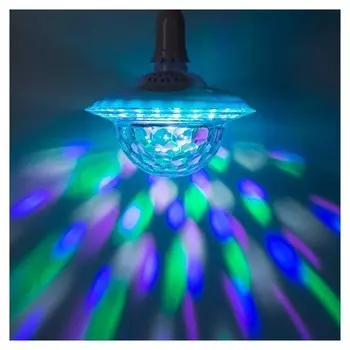 Световой прибор "Хрустальный шар", е27, Led-42-220v, 2 динамика, Bluetooth, белый