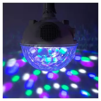 Световой прибор "Хрустальный шар", е27, Led-6-220v, 2 динамика, Bluetooth, белый