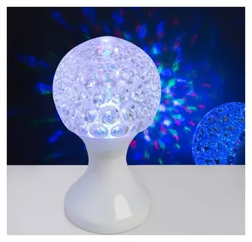 Световой прибор хрустальный шар "Кубок", диаметр 10 см, 220 В, белый