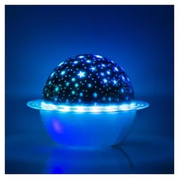 Световой прибор "Звездное небо", D=16 см, Usb, Bluetooth, муз,реагирует на звук, RGB