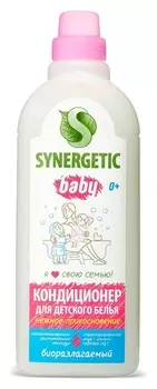 Synergetic кондиционер-ополаскиватель для детского белья, нежное прикосновение, 1л