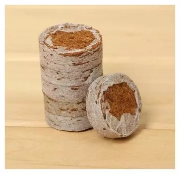 Таблетки кокосовые, D = 4 см, набор 6 шт., в оболочке, Greengo