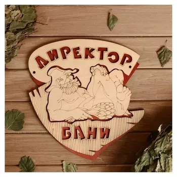 Табличка 2-слойная "Директор бани", 25х27см
