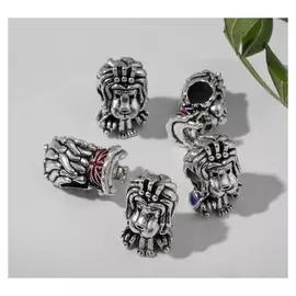 Талисман "Лев" величественный, цвет серебро