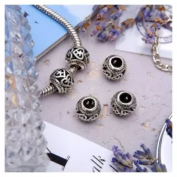 Талисман "Узор", сердце, цвет серебро