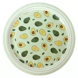 Тарелка бумажная «Авокадо», 23 см, 6 шт.