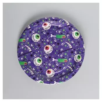 Тарелка бумажная "Глаза" набор 10 шт