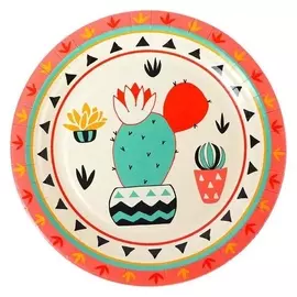 Тарелка бумажная «Кактус», 18 см, 6 шт.