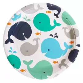 Тарелка бумажная «Киты», набор 10 шт.