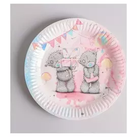 Тарелка бумажная Me To You, набор 6 шт., 23 см, акварель