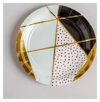 Тарелка бумажная «Мятная роскошь», 18 см, набор 6 шт.