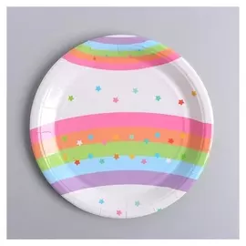 Тарелка бумажная «Радуга», 6 шт.