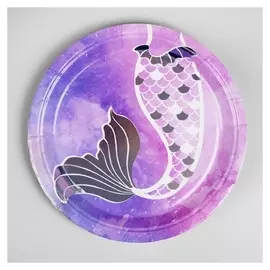 Тарелка бумажная «Русалочка», набор 6 шт.