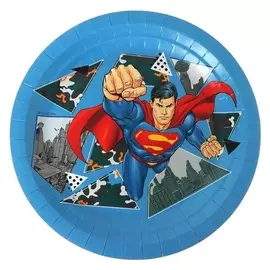 Тарелка бумажная Superman, 18 см, 6 шт.