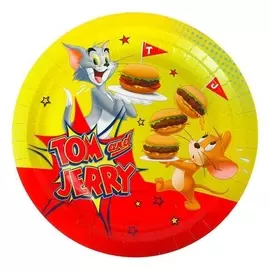 Тарелка бумажная «Том и джерри», 18 см, 6 шт.