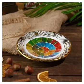 Тарелка декоративная "Элиша" керамика 14х14х3 см