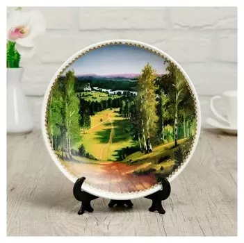 Тарелка декоративная «Летний лес», настенная, D = 19,5 см