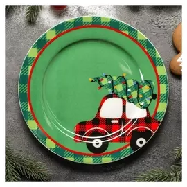 Тарелка десертная Magistro «Новый год. пряничный домик», D=20,5 см