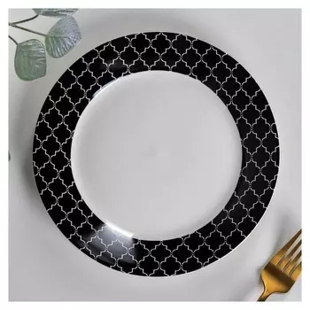 Тарелка десертная «Марокко», 20,5×2 см, цвет чёрный