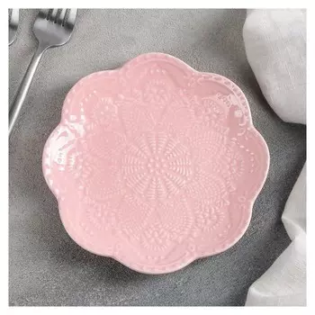 Тарелка десертная «Сьюзен», D=15,5 см, цвет розовый