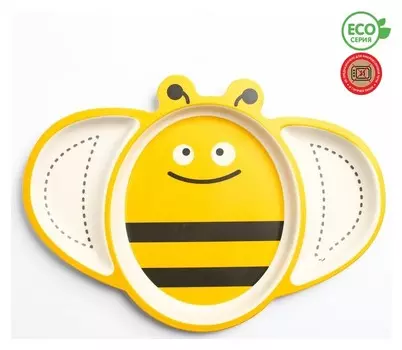 Тарелка детская "Пчелка", бамбук