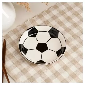 Тарелка для закусок "Футбол", керамика, 13 см