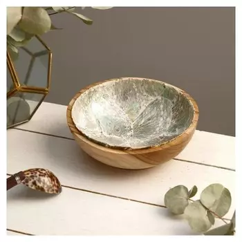 Тарелка "Дви" 14,5х14,5х5 см дерево