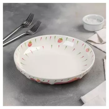 Тарелка «Клубничка», 21х4 см