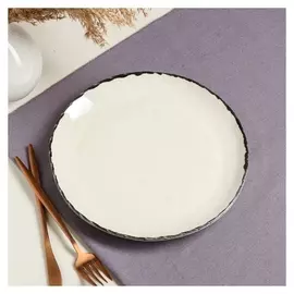 Тарелка "Круглая", чёрный лофт, 24 см