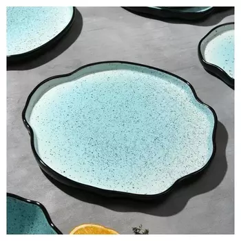 Тарелка неровный край "Синяя", 27 см