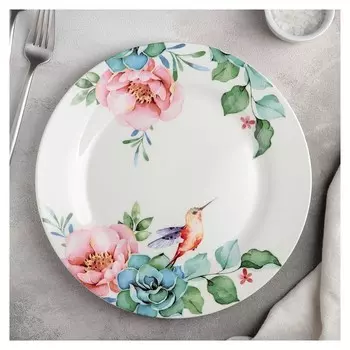 Тарелка обеденная доляна «Пташка», D=25,3 см