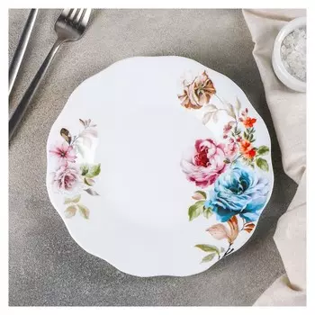 Тарелка обеденная «Душистые пионы», D=20,5 см