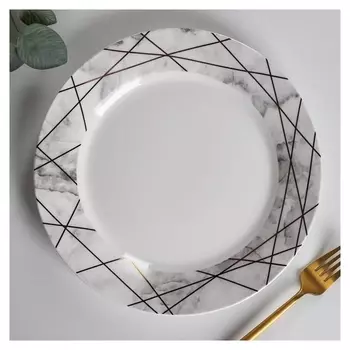 Тарелка обеденная «Мрамор», 25,3×2,2 см